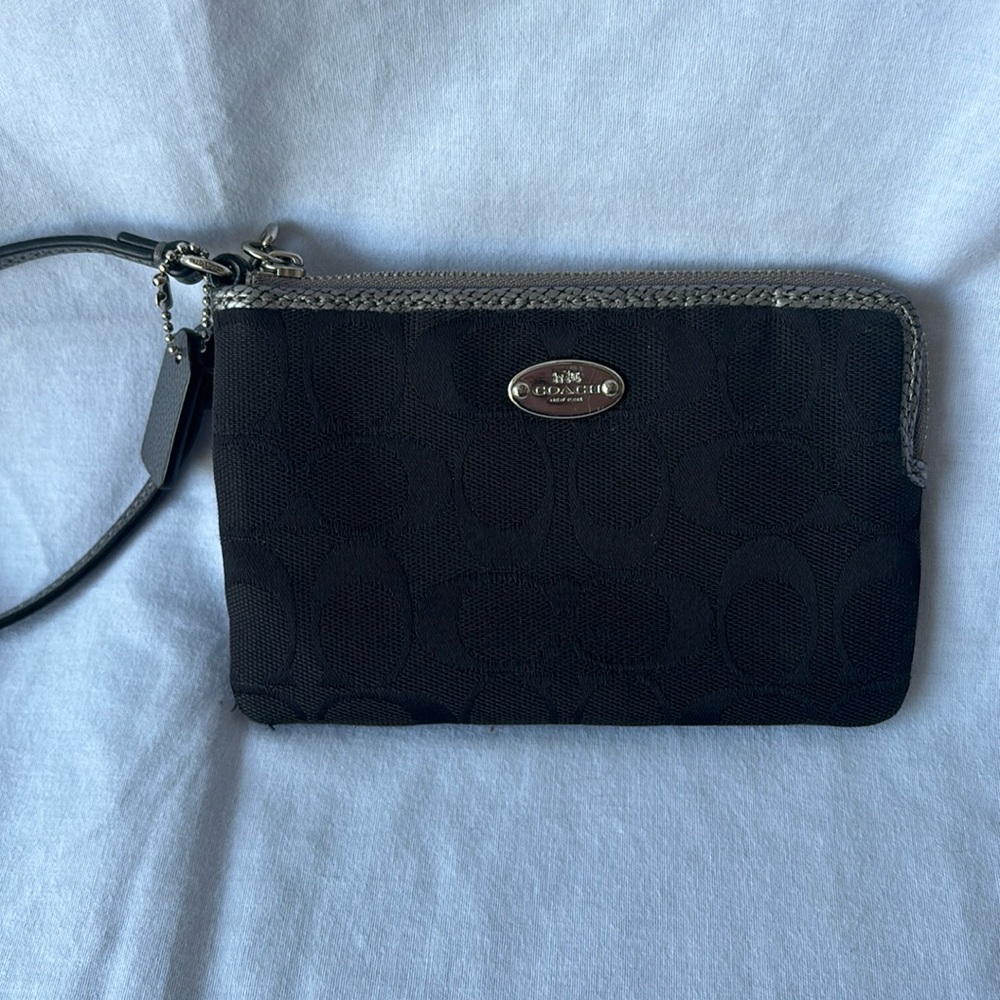 Coach Black Wristlet